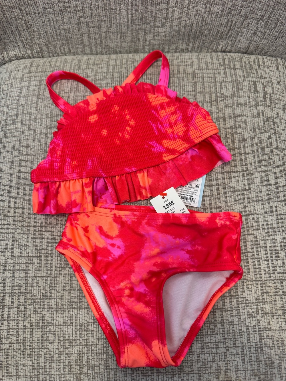 NEW INFANT TODDLER BABY GIRLS CAT & JACK BIKINI SWIMSUIT SIZE 18 MONTHS